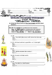 English Worksheet: Past Simple Regular verbs