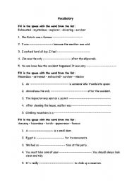 English worksheet: Vocabulary