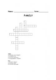 English worksheet: Family