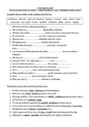 English worksheet: Activities for songs