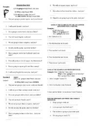 English Worksheet: will and going to