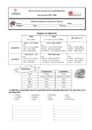 English Worksheet: Degrees of adjectives