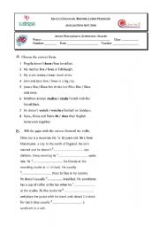 English Worksheet: Simple Present of verbs
