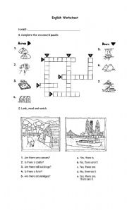 English Worksheet: there is/are city and country