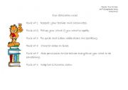 English Worksheet: Classroom rules