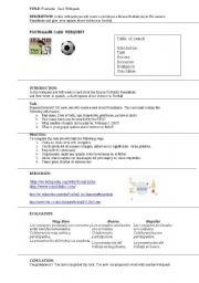 English Worksheet: WEBQUEST Ronaldinho