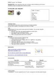 English worksheet: WEBQUEST Ronaldinho