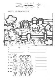 English Worksheet: Farm animal. 