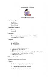 English Worksheet: Body /lesson plan