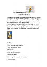 English Worksheet: The simpson