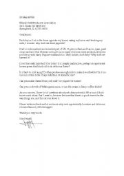 English Worksheet: Writing a letter