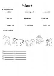 English worksheet: Colours