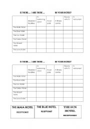 English Worksheet: Hotel services