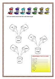 English Worksheet: COLOURS