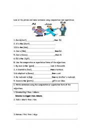 English Worksheet: Superlatives