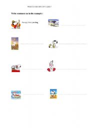 English worksheet: What does Snoopy like ?