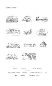 English Worksheet: Types of Houses