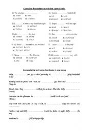 English Worksheet: the past tense