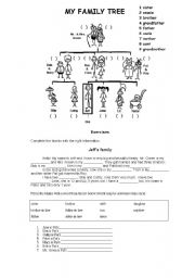 English Worksheet: The family