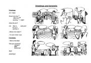 English Worksheet: Greetings and Fareweels