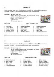 English Worksheet: Speeling Names