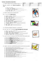 English Worksheet: Comparative and Superlative