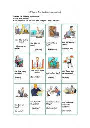 English Worksheet: Of  Course They Can - (present simple/short conversations)