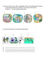 English Worksheet: Present continuous