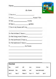 English Worksheet: My Home