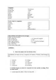 English worksheet: Computer