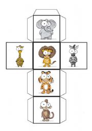 English Worksheet: Wild animals dice