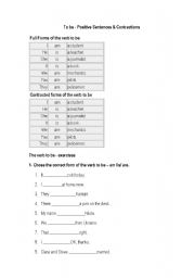 English worksheet: the verb To be-theory and practice