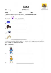 English Worksheet: Summer and winter clothes