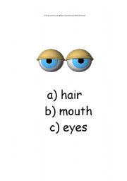 English worksheet: eyes