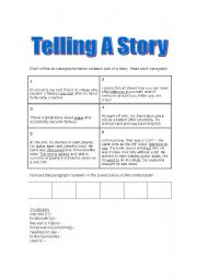 English Worksheet: Sequencing worksheet