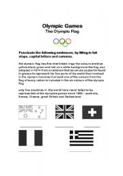 English worksheet: punctuation - olympic games