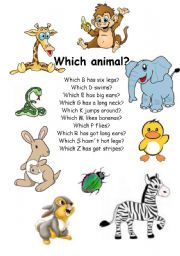 English Worksheet: Which animal ....  ?