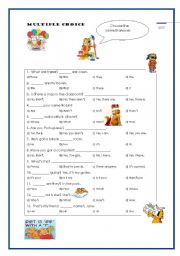 English Worksheet: Multiple choice exercises