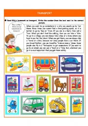 English Worksheet: Transport