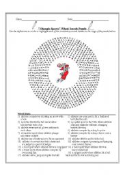 English Worksheet: Sports Word search