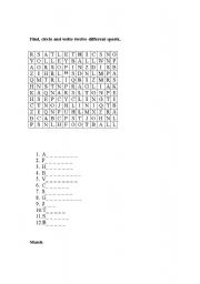 English worksheet: Primary worksheet