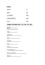 English worksheet: Personal pronouns