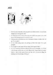 English Worksheet: Age