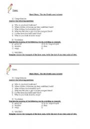 English worksheet: Activities short story