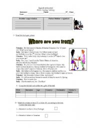 English Worksheet: Test - Identifying people 1