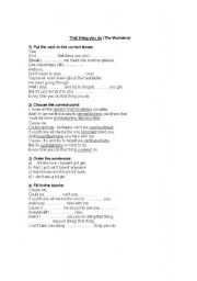 English worksheet: Song: That Thing You Do