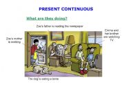 English Worksheet: Present continuous 
