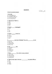 English Worksheet: EXAM