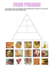 English worksheet: FOOD PYRAMID