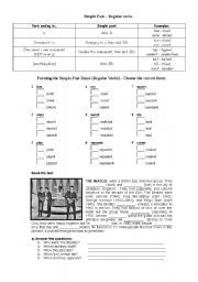 English Worksheet: Simple Past